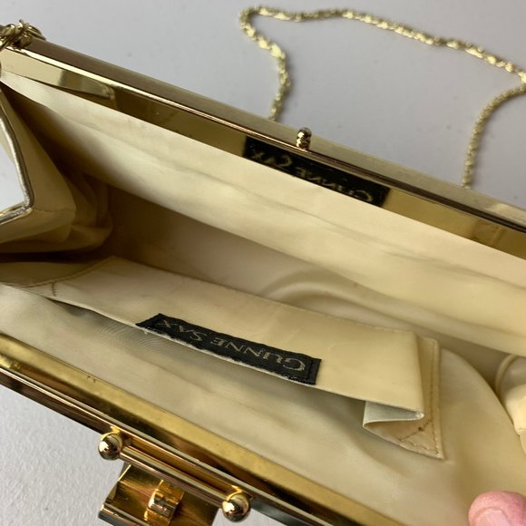 Gunne Sax Gold Convertible Evening Bag - Shoulder or Clutch - Picture 6 of 10